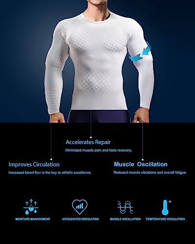 HOPLYNN Men's 4 Pack Workout Compression Shirts (8 words)