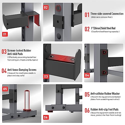 PASYOU SR30 Adjustable Squat Rack: Heavy Duty High Capacity