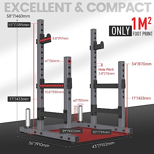 PASYOU SR30 Adjustable Squat Rack: Heavy Duty High Capacity