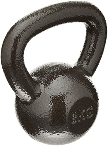 8kg Black Cast-Iron Kettlebell by Amazon Basics