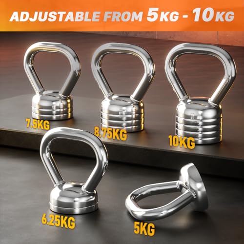 Northdeer Adjustable Kettlebell Set - Steel Weights for Home Gym