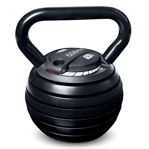 ISOGYM Adjustable Kettlebell Set: Quick Safe Locking, 3-18kg