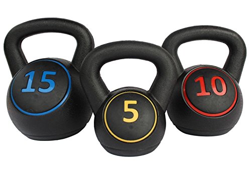 3pc Kettlebell Weight Set with Stand - Various Weights