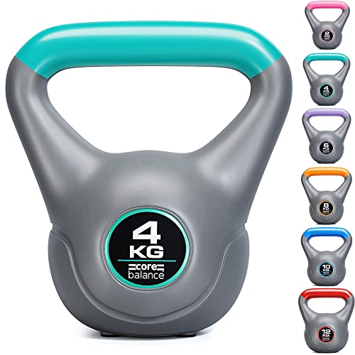 Grey Vinyl Kettlebell - Home Gym Strength Training