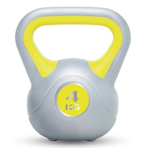 Urban Fitness Yellow Vinyl Kettlebell - One Size