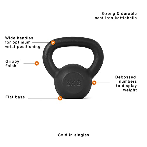 Athlyt 4 kg Cast Iron Kettlebell for Strength Training