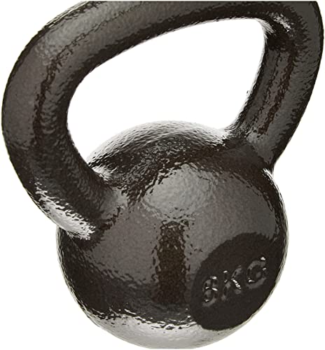 8kg Black Cast-Iron Kettlebell by Amazon Basics
