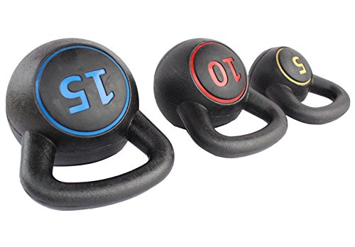 3pc Kettlebell Weight Set with Stand - Various Weights
