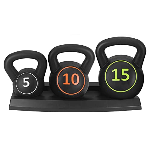 Trintion 3-Piece Kettlebell Set for Home Gym Workouts