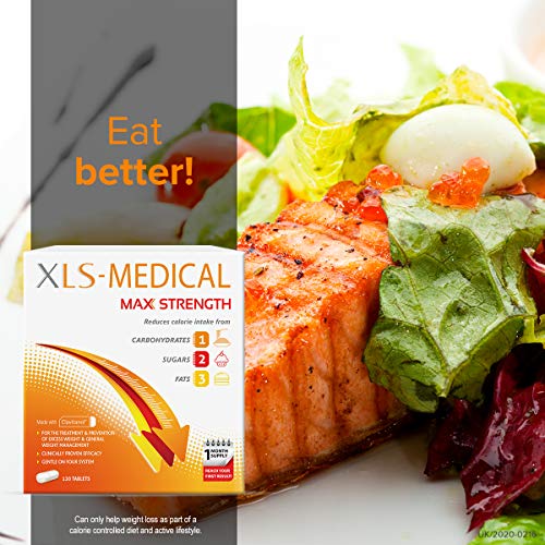 XLS Max Strength Tablets - Reduce Calories, Weight Loss - 120 Tablets
