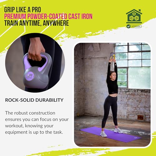 6 KG Urban Fitness Vinyl Kettlebell - Assorted Colors