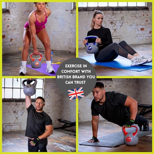 Orange 8kg Kettlebell for Home Workouts by Urban Fitness