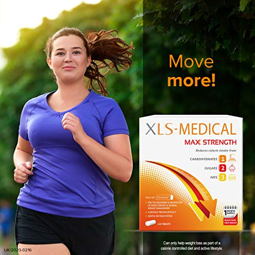 XLS Max Strength Tablets - Reduce Calories, Weight Loss - 120 Tablets