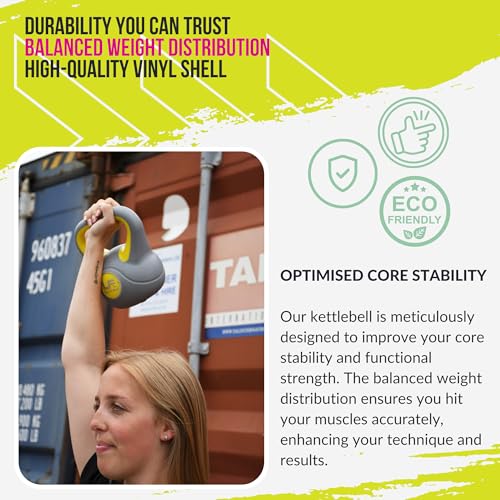 Urban Fitness Yellow Vinyl Kettlebell - One Size