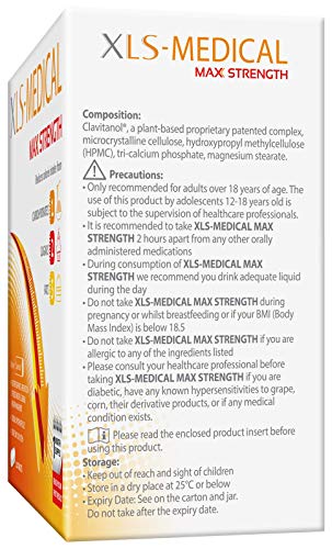 XLS Max Strength Tablets - Reduce Calories, Weight Loss - 120 Tablets