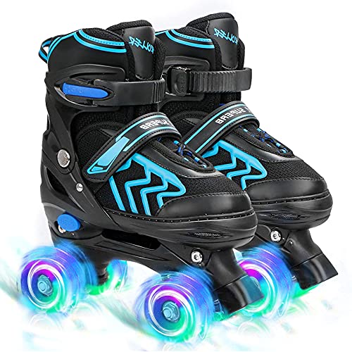 Kids Adjustable Roller Skates with Light Up Wheels
