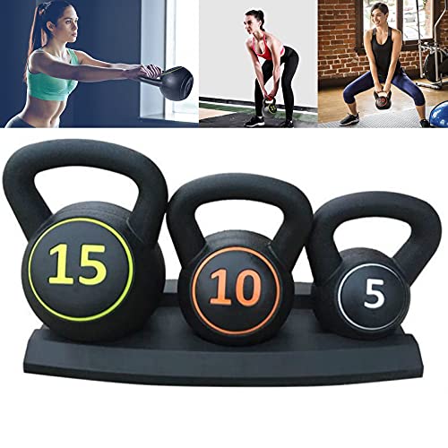Trintion 3-Piece Kettlebell Set for Home Gym Workouts