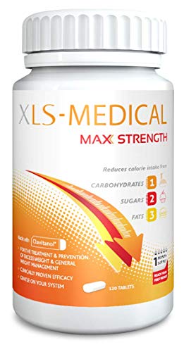 XLS Max Strength Tablets - Reduce Calories, Weight Loss - 120 Tablets