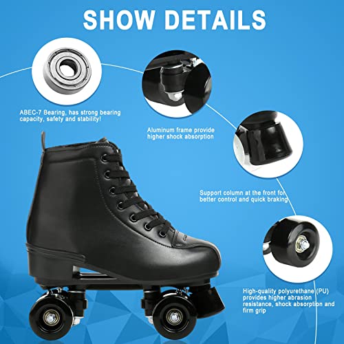 Adjustable High-top Double Row Roller Skates for Adults
