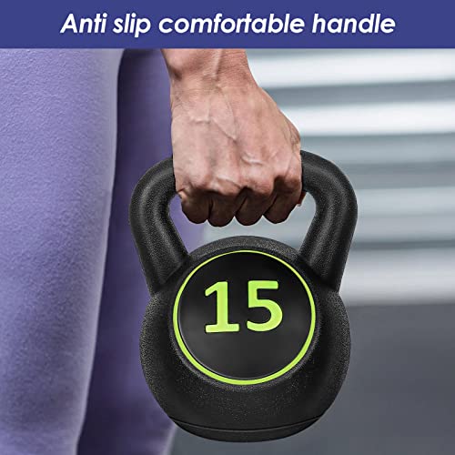 Trintion 3-Piece Kettlebell Set for Home Gym Workouts