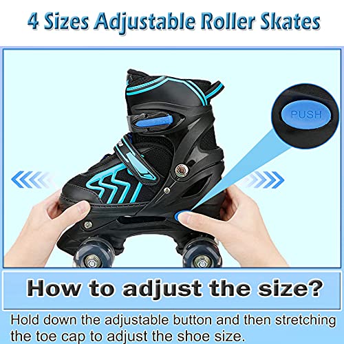 Adjustable Kids Roller Skates with Light Up Wheels