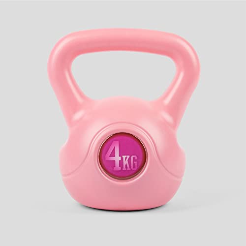 Pink Vinyl Kettlebell Heavy Weight for Home Gym