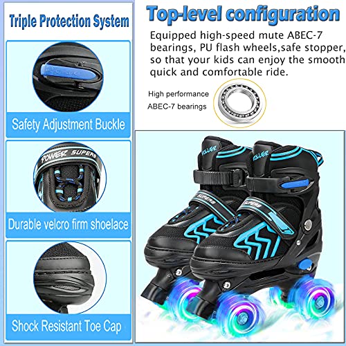 Adjustable Kids Roller Skates with Light Up Wheels