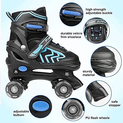 Adjustable Kids Roller Skates with Light Up Wheels