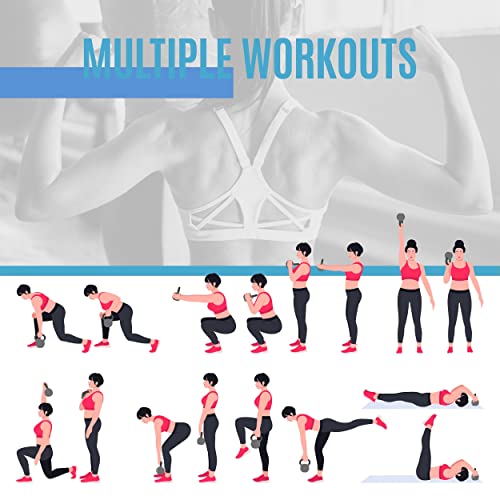 Yaheetech 3pc Kettlebell Set with Stand for Home Gym