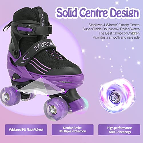 Adjustable Kids Roller Skates with Light Up Wheels