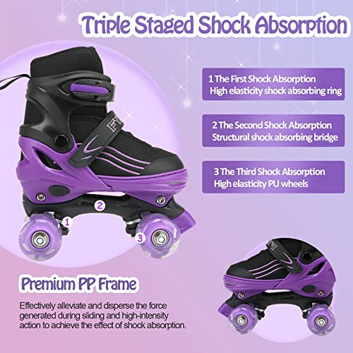 Adjustable Kids Roller Skates with Light Up Wheels