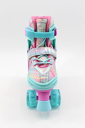 Sportneer Kids Roller Skates Set with Light-up Wheels