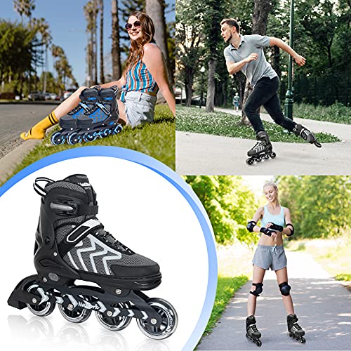 Adjustable Illuminating Roller Skates for Kids and Adults