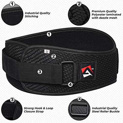 AQF Neoprene Weightlifting Belt - 6" Wide, Double-Padded
