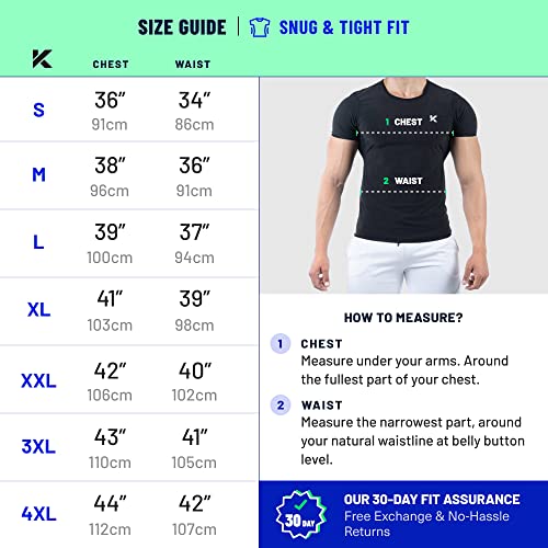 Kewlioo Men's Sauna Suit Shirt - Black XL