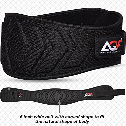 AQF Neoprene Weightlifting Belt - 6" Wide, Double-Padded