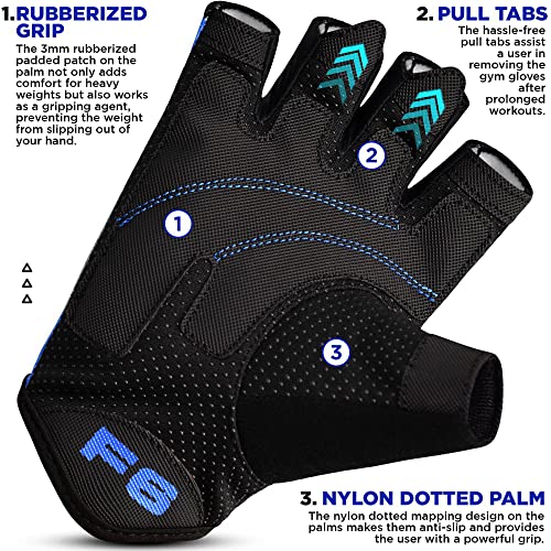 RDX Weight Lifting Gloves: Padded Palm Protection, Elasticated