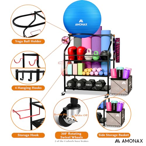 Amonax Home Gym Storage Rack for Fitness Accessories