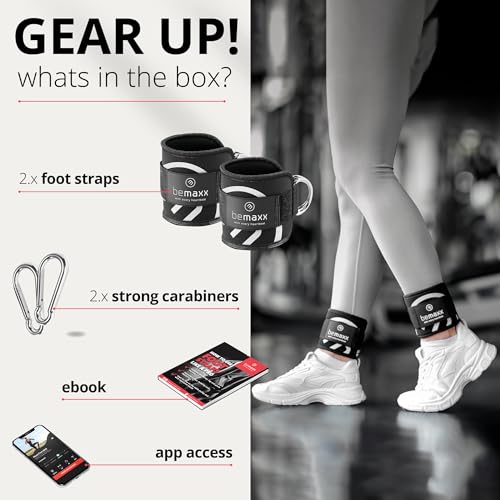 Cable Machine Ankle Straps Set + Training Guide