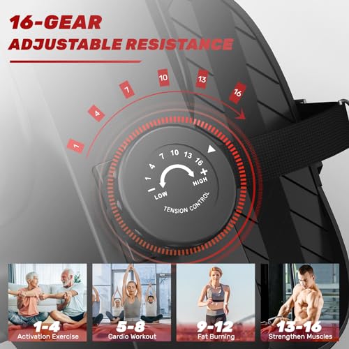 Jupgod Magnetic Rowing Machine: 16-Level Adjustable Home Fitness