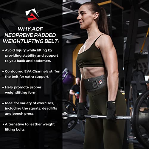 AQF Neoprene Weightlifting Belt - 6" Wide, Double-Padded