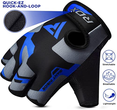 RDX Weight Lifting Gloves: Padded Palm Protection, Elasticated