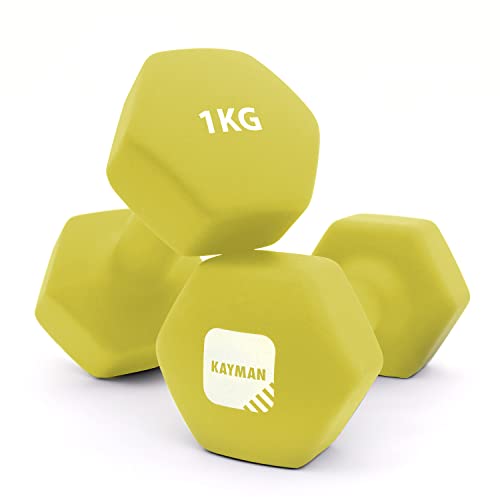 KAYMAN Neoprene Dumbbell Weight Set for Home Gym