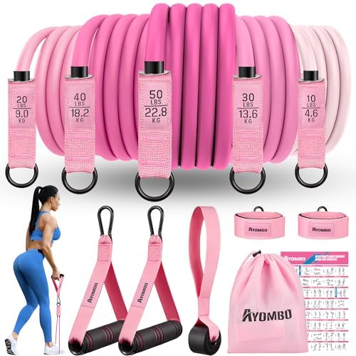 Resistance Bands with Handles, Door Anchor, Ankle Straps