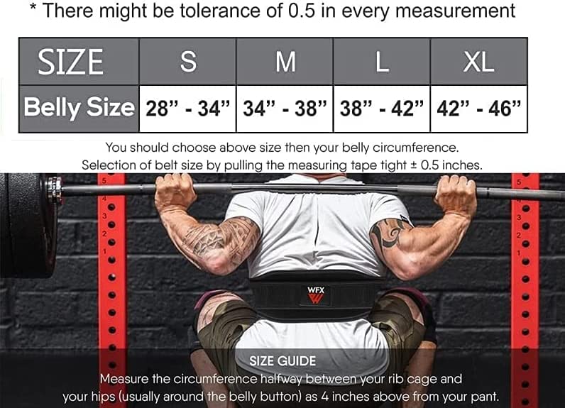 Neoprene Weight Lifting Belt for Strength Training