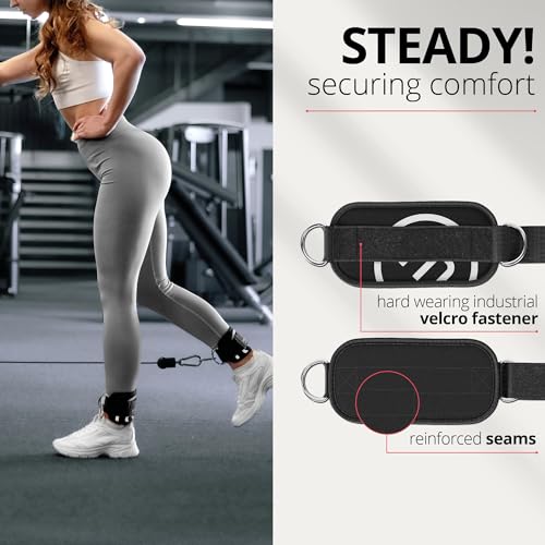 Cable Machine Ankle Straps Set + Training Guide