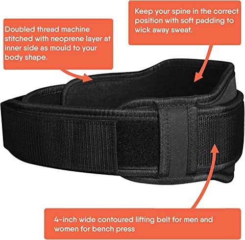 Neoprene Weight Lifting Belt for Strength Training