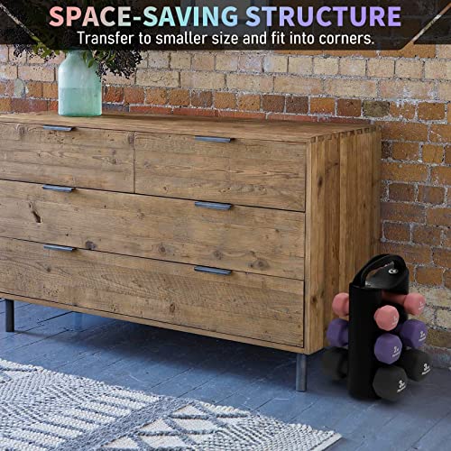 PhysKcal Hex Dumbbells Set - 6-Piece with Stand