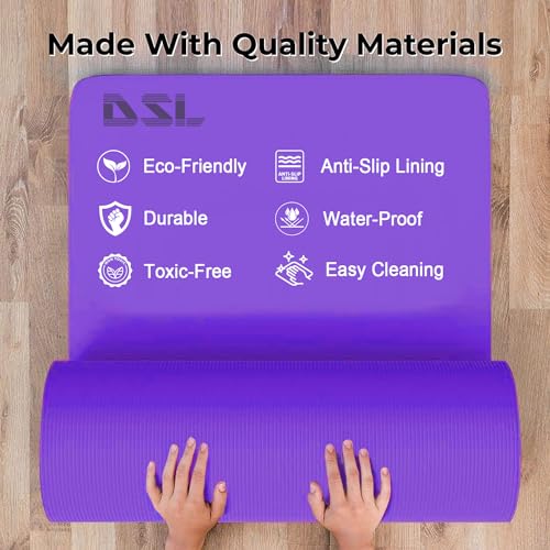 15mm Thick Large Yoga Mat with Carry Handle