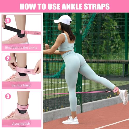 Resistance Bands with Handles, Door Anchor, Ankle Straps